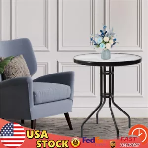 Patio Round Side Table Outdoor & Indoor Small End Table Coffee Bistro Table USA - Picture 1 of 13