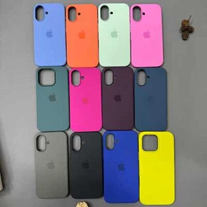 Silikon Original Magnet Hülle für iPhone 13 14 15 16e 16 Pro Max + Displayglas - Bild 1 von 75