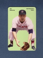 JIM MAHONEY, San Francisco Seals PCL | FIRST PRINTING color card by Carl Aldana