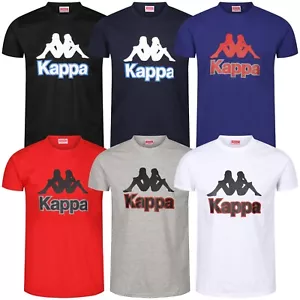 New Mens Kappa T Shirt Short Sleeve Crew Neck 100% Cotton Casual Printed Tee Top - Picture 1 of 25