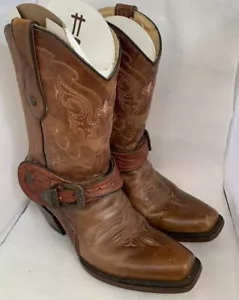 Corral Boots 1907 Size 6M Ladies Saltillo Brown Leather Western Fixed Harness - Picture 1 of 20