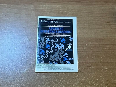 Intellivision Manual : Advanced Dungeons & Dragons - Image 1 of 3