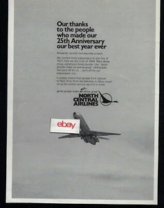 NORTH CENTRAL AIRLINES 1973 THANKS TO THE PEOPLE 25TH ANNIVERSARY DC-9-30 AD - Bild 1 von 1