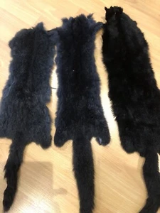 18’’-21’’ GENUINE DYED OPOSSUM FUR SKIN PELT TAIL - Picture 1 of 2