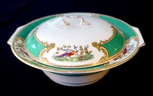Beautiful Myotts Staffordshire Chelsea Bird Green Tureen - Picture 1 of 5