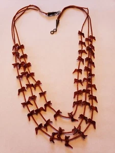 Fetish Necklace - Navajo Handcrafted Delicate Amber Fetishes by Ron Upshaw - Bild 1 von 6