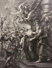Rubens la Reine Médicis s'enfuit de Blois lithographie DE 1868