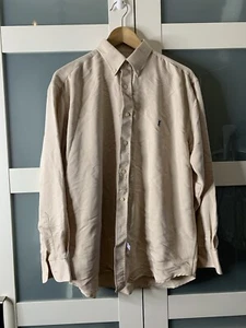 Camisa vintage Yves Saint Laurent años 80 beige talla 15-15,5 39-40 XL - Imagen 1 de 14