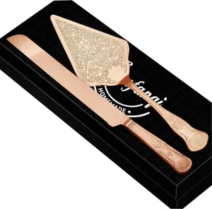 ZIMFANQI Wedding Cake Knife and Server SetStainless Steel Vintage Cake Cuttin... - Picture 1 of 5
