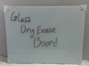 New, 24” x 18” White QUEENSLINK Frameless Glass White Board - Picture 1 of 10