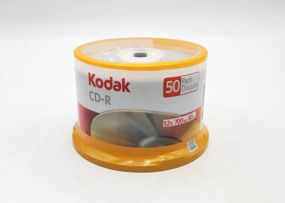 Kodak CD-R 25pk 52x 700mb 80min Recordable Compact Discs New Sealed - Image 1 of 4