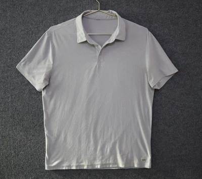 Camisa Vuori Masculina Grande Cinza Strato Tech Performance Polo Everyday Athleisure Excelente Estado Usado - Imagem 1 de 3