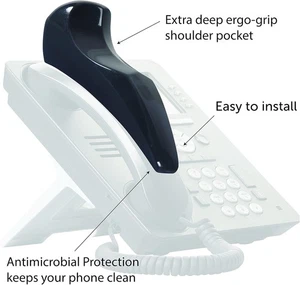 Softalk II 802M Phone Shoulder Rest W Antimicrobial Protection Charcoal *NEW - Picture 1 of 7