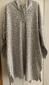 Muk Luk Leopard Pattern Long Sleeve Hooded Robe Size 3X - Picture 1 of 7