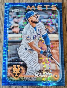 Starling Marte 2024 Topps Chrome 13/125 Blue Sonar Refractor #257 New York Mets - Picture 1 of 2