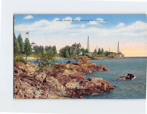 Postkarte Leuchtturm Point Marquette Michigan USA - Bild 1 von 2