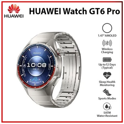 Huawei Watch GT 6 Pro 46mm TITANIUM 1.47 AMOLED Bluetooth iOS Android Smartwatch - Image 1 of 4