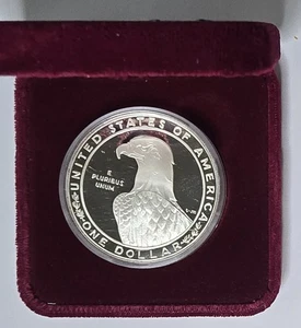 1983 S 90% Silver US Mint $1 Los Angeles XXXIII Olympiad Coin in a Display Case - Picture 1 of 4