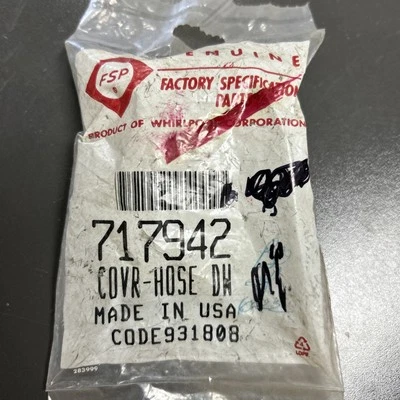 Cubierta-manguera para lavavajillas Whirlpool/FSP Part# 717942 (G5F) Foto 1 de 2