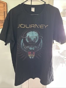 Journey Tour Band Men's Large Distressed Graphic Shirt Black Size XL - Picture 1 of 5