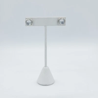 Pendientes Caviar Lagos Oro 14k y Plata de Ley 925 Blanco Madreperla Foto 1 de 4