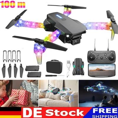 Mini Drohne mit 1080P HD Dual Kamera Drohnen WiFi  Faltbarer Quadcopter + Akku - Bild 1 von 4