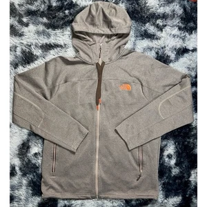 The North Face Textured Full Zip Grey Sweater Men's Size L - Picture 1 of 2