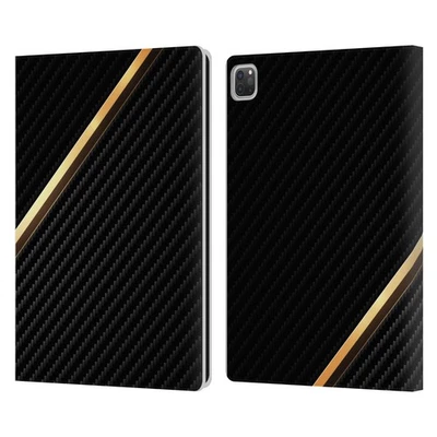 OFFICIAL ALYN SPILLER CARBON FIBER LEATHER BOOK WALLET CASE COVER FOR APPLE iPAD - Image 1 of 4