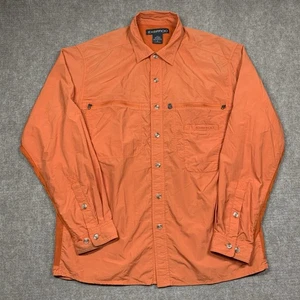 ExOfficio Shirt Mens Medium Orange Button Up Long Sleeve Outdoor - Picture 1 of 15