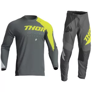 YOUTH THOR CHILDRENS SECTOR MOTOCROSS MX KIT PANTS JERSEY - EDGE DARK GREY ACID - Picture 1 of 7