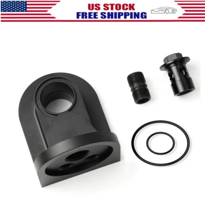 For Ford M-6880-B50 90 Degree Oil Filter Adapter with O-ring Billet Aluminum  - Imagem 1 de 4