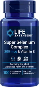 Super Selenium Complex - 200 mcg & Vitamin E - 100 Veggie Caps Life Extension - Picture 1 of 2