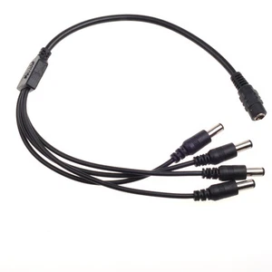 Cable divisor de alimentación CCTV de 4 vías de 1 hembra a 4 machos - Imagen 1 de 1