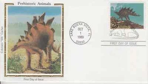 STEGOSAURUS ARMORED BACK DINOSAUR 1989 COLORANO SILK CACHET FDC VF UNADDR - Picture 1 of 1