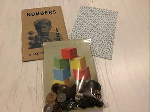 30 Mixed Vintage Buttons Displayed on Ladybird Learning To Read Pages. Bricks. - Picture 1 of 4