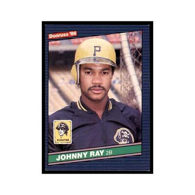 1986 Donruss Johnny Ray Pirates #186 - Image 1 of 3