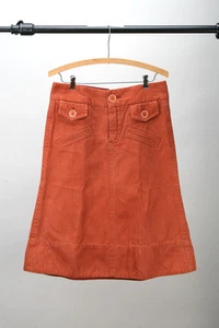 Marc Jacobs - 100% Cotton Knee Length Skirt - Burnt Orange 4 / Bohemian Boho Y2K - Picture 1 of 3