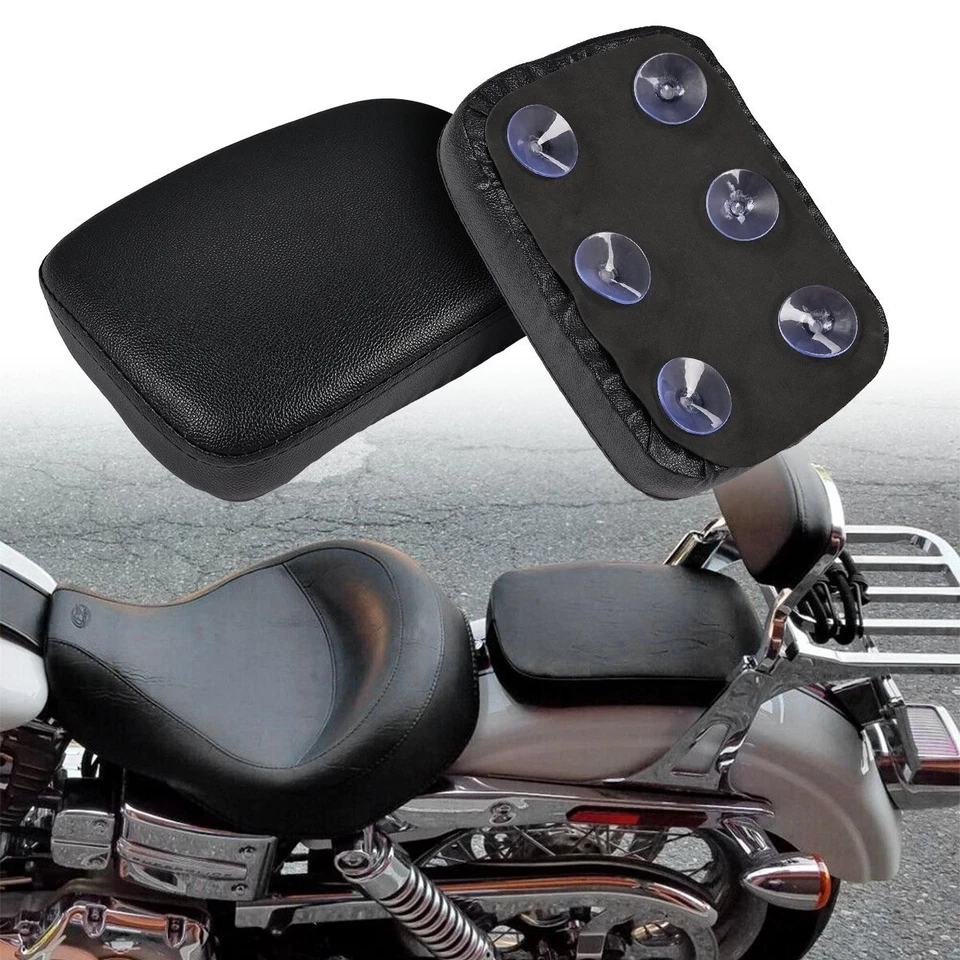 Almohadilla de asiento de pasajero trasera con 6 ventosas para Harley Bobber Universal SU Foto 1 de 4