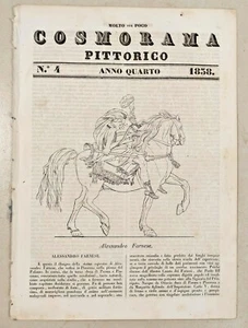 COSMORAMA PITTORICO 1838 ALESSANDRO FARNESE PALAZZO MADAMA ABBAZIA CHIARAVALLE - Picture 1 of 1
