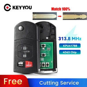 BLADE CUT by PHOTO Remote Car Key For Mazda 6 Sedan 06-08 MX-5 Miata 04-11 RX-8 - Bild 1 von 8