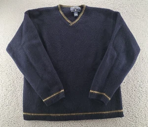 Suéter DE COLECCIÓN American Eagle Para Hombre Grande Azul Oscuro 100% Lana de Cordero Cuello en V Suave - Imagen 1 de 10