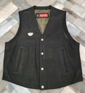 Red Wing Shoes Leather Motorcycle Vest (X Large) - Picture 1 of 14