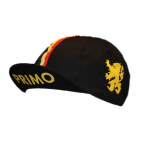 PRIMO LION OF FLANDERS VLAANDEREN RETRO VINTAGE CYCLING BIKE HAT CAP - Black - Picture 1 of 3