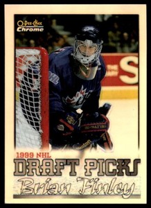 1999-00 O-PEE-CHEE CHROME REFRACTOR ROOKIE Brian Finley Barrie Colts #261