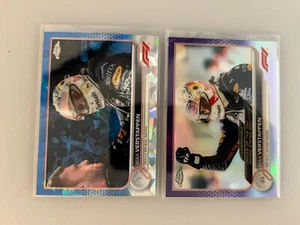 2 Karten 2022 Topps Chrome Formula 1 F1 #188 #4 Max Verstappen /399 Purple Blue - Bild 1 von 2