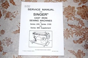 Singer Sewing Machines 240 241 242 244 247 249 Service Manual CD in PDF Format - Picture 1 of 10