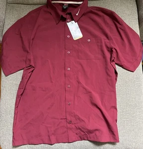 Maroon Button Up Nike Team Dri Fit Men XL New - Picture 1 of 6