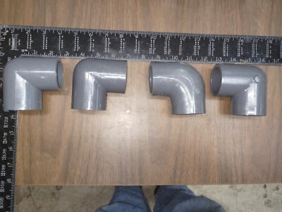 LOT OF 4  1-1/4 1.25" Socket PVCI SCH 80 90° Elbow SLIP GLUE NFS-PW SPEARS PVC - Image 1 of 4