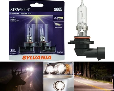 Sylvania Xtra Vision 9005 HB3 65W Two Bulbs Head Light High Beam Replace Upgrade - Image 1 of 4