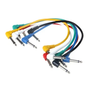 6pcs Colorful Guitar Patch Cables Angled for Guitar Effect Pedals R9Z2 - Picture 1 of 8